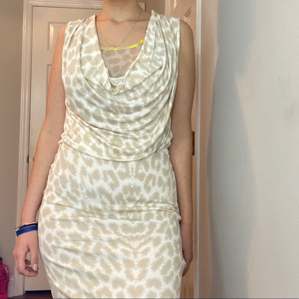 Class Roberto Cavalli dress tan and white
